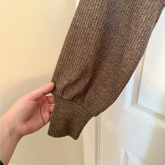 ASOS CURVE Metallic Midi Sweater Dress in Purple and Gold- Like New Condition - Picture 4 of 5